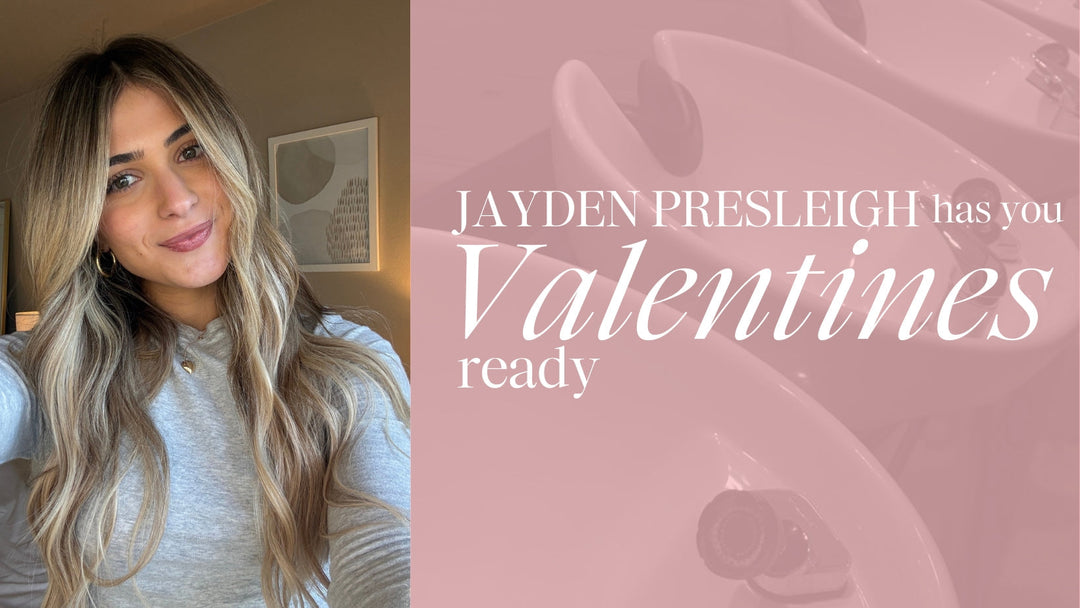 Jayden Presleigh Valentine’s hair message with styled blonde hair portrait
