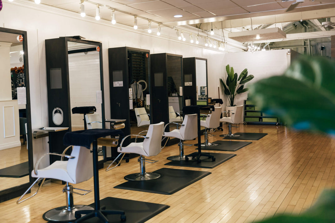 Interior of Jayden Presleigh luxury hair salon Carlsbad Village CA